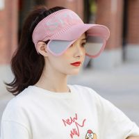 遮阳帽女夏季防晒防紫外线大沿空顶帽子户外骑车遮脸太阳帽棒球帽