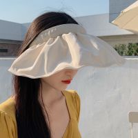 夏天新款百搭空顶防晒帽遮阳帽贝壳防紫外线太阳帽折叠发箍帽子女