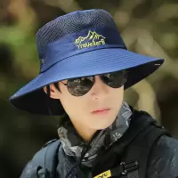 钓鱼帽子男士防晒防紫外线遮阳帽夏季休闲百搭渔夫帽男折叠太阳帽