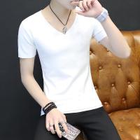 打折夏天内衣男短袖健身运动v领t恤薄款夏季夜店无边半截袖紧身