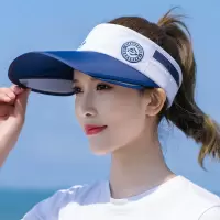 遮阳帽女夏季防晒防紫外线大沿空顶帽子户外骑车遮脸太阳帽棒球帽