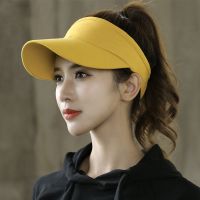 空顶帽子女夏天防晒无顶鸭舌帽韩版骑车运动遮太阳棒球帽男