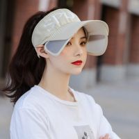 遮阳帽女夏季防晒防紫外线大沿空顶帽子户外骑车遮脸太阳帽棒球帽