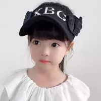 帽子女新款百搭夏季针织字母空顶遮阳帽防晒紫外线户外运动棒球帽