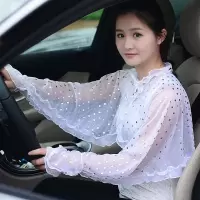夏防晒小披肩女短款旅游骑行防紫外线长袖防晒衣空调房美人纱坎肩