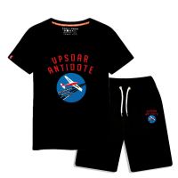大童男装夏装韩版小中大童棉短袖两件套儿童休闲套装宽松t恤潮