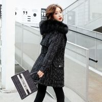 2020年冬新款派克羽绒服女中长款韩版收腰显瘦白鸭绒外套潮