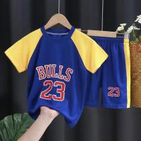 儿童运动套装夏季男童速干蓝球服中大童女孩儿短袖夏装短裤两件套
