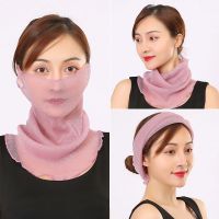 围巾女多功能围脖女套头薄款防晒面纱护脖韩版学生冬季百搭丝巾