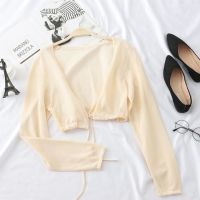 防晒衣女短款学生韩版薄外套夏季外搭吊带的开衫雪纺小披肩防晒服