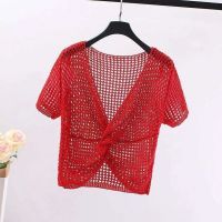 镂空罩衫女夏季2021新款时尚短款披肩外搭配吊带裙的坎肩上衣洋气