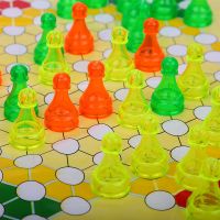 跳棋成人大号亲子儿童玩具跳棋45粒三色跳跳棋桌游棋