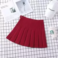 百褶裙女春秋黑色短裙西装料夏学生韩版高腰a字大码显瘦半身裙子