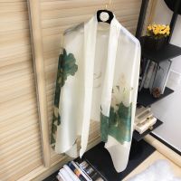 百搭薄款桑蚕丝纱巾长款春夏防晒披肩围巾杭州丝绸真丝丝巾女防晒