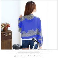 雪纺衫女长袖小披肩女装外套上衣新款短款防晒衣衣服春夏丝巾袖套