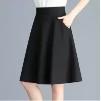防走光半身中裙 女春夏天白色高腰短裙裤裙显瘦大码中长款a字裙子