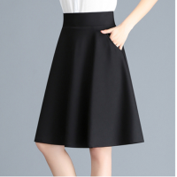 防走光半身中裙 女春夏天白色高腰短裙裤裙显瘦大码中长款a字裙子