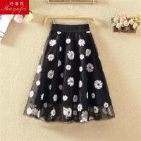 2021新款半身裙宽松显瘦夏装大码女装胖mm170斤气质短裙网纱花