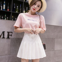 百褶裙短裙春夏2020新款黑色高腰显瘦a字半身裙学院学生裤裙子