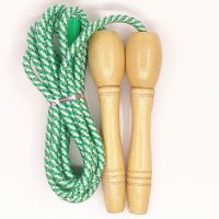 健身跳绳女运动成人学生儿童锻炼棉胶绳木柄男女通用