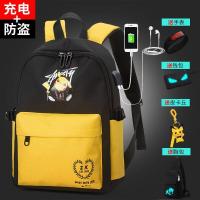 新款卡通皮卡丘书包男时尚潮酷儿童小学生初高中大学生双肩包女