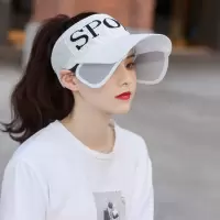 遮阳帽女夏季防晒防紫外线大沿空顶帽子户外骑车遮脸太阳帽棒球帽