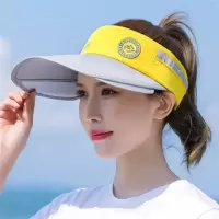 遮阳帽女夏季防晒防紫外线大沿空顶帽子户外骑车遮脸太阳棒球帽男