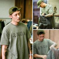 it夏季港风余文乐同款短袖t恤男 mdns圆领棉宽松休闲男