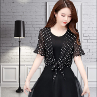 2021大码小外套雪纺小披外搭肩防晒短外套开衫小外套单件披肩