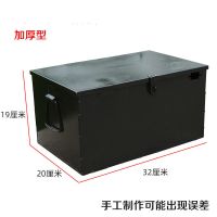 大号铁皮五金工具箱镀锌板外卖箱带锁储物盒收纳木工手提铁箱子