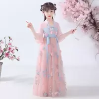 汉服女童古装中国风连衣裙夏装儿童长袖古风襦裙仙童装唐装春秋