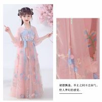 汉服女童古装中国风连衣裙夏装儿童长袖古风襦裙仙童装唐装春秋