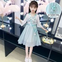 汉服女仙女裙11岁仙夏季雪纺古装襦裙唐装小女孩飘逸女童公主裙