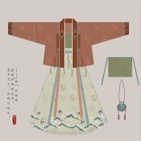 语燕对襟短衫汉服褙子宋制齐腰配宋抹吊带套装日常春夏