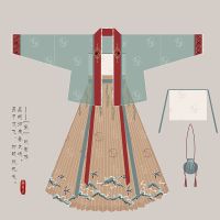 语燕对襟短衫汉服褙子宋制齐腰配宋抹吊带套装日常春夏