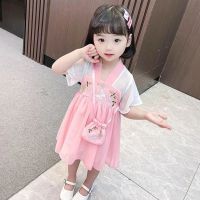 女童中国风唐装薄款连衣裙洋气夏季女宝宝仙汉服裙子时髦古装潮