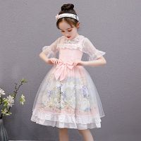 洛丽女童连衣裙2021新款女孩公主裙洋气夏装儿童夏季蓬蓬纱裙子