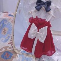 女童汉服儿童雪纺裙古风唐装中国风古装仙女小女孩短袖连衣裙夏