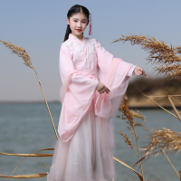 汉服女童春秋连衣裙儿童古装仙中国风春款女孩旗袍裙子唐装春装