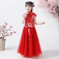 汉服女童春秋连衣裙儿童古装仙中国风春款女孩旗袍裙子唐装春装
