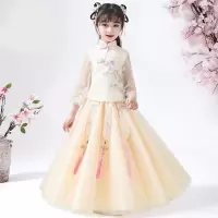 汉服女童唐装仙女裙小学生连衣裙古装儿童礼服公主裙夏装旗袍套装