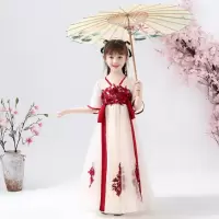 儿童汉服女童古装衣服春夏装中国风仙女裙唐装仙服装古装裙套装