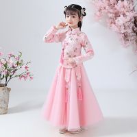 儿童汉服女春夏装女童古装裙子仙中国风公主裙唐装童装樱花旗袍
