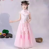 儿童汉服女春夏装女童古装裙子仙中国风公主裙唐装童装樱花旗袍