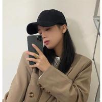 帽子女夏天鸭舌帽韩版百搭ins街头潮人休闲黑色遮阳棒球帽男