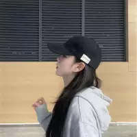 日系休闲简约大字母鸭舌帽子女春夏韩版百搭潮人街头显脸小棒球帽