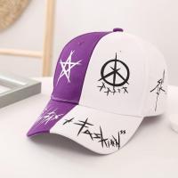 黑白拼色个性棒球帽夏鸭嘴帽男女铁环飘带子潮人ins鸭舌帽子