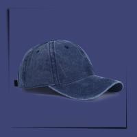 复古水洗做旧灰鸭舌帽水泥灰弯檐棒球帽女街头同款帽子男潮