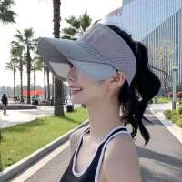 遮阳帽女夏季防晒防紫外线大沿空顶帽子户外骑车遮脸太阳棒球帽男