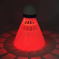 彩色发光塑料羽毛球 夜光尼龙羽球led电子灯带开关晚上打球的